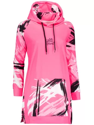Hanorac prelungit funcțional pentru femei premium ALTISPORT VOJ/ALW039MI03 ROZ FLUO
