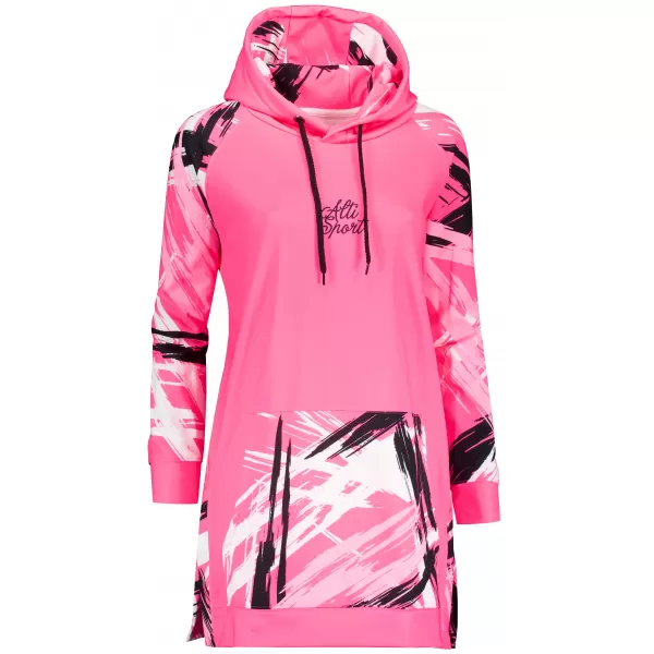  Hanorac prelungit funcțional pentru femei premium ALTISPORT VOJ/ALW039MI03 ROZ FLUO 