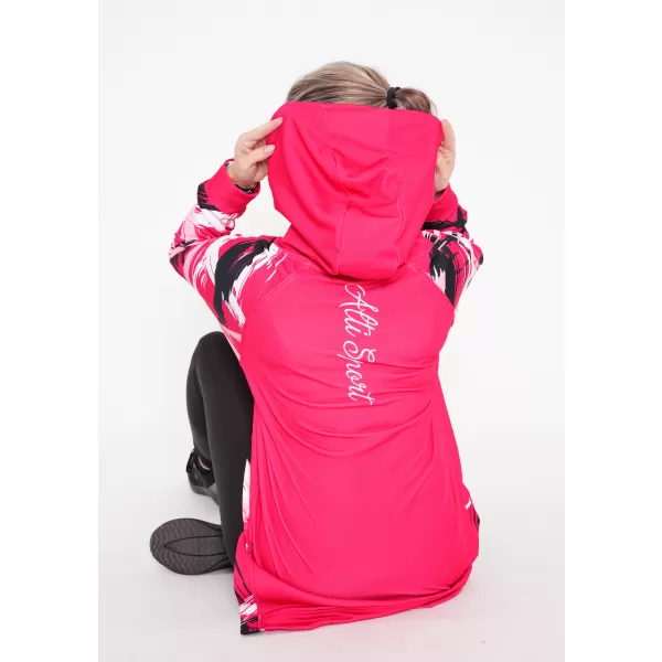  Hanorac prelungit funcțional pentru femei premium ALTISPORT VOJ/ALW039MI03 VIVA MAGENTA 