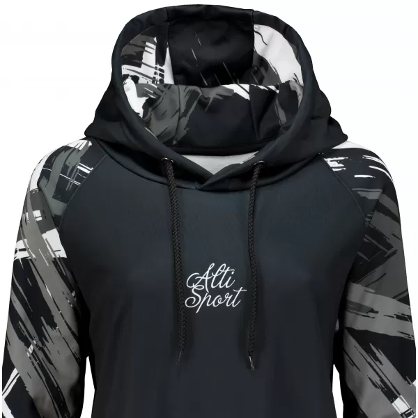  Hanorac prelungit funcțional pentru femei premium ALTISPORT VOJ/ALW039MI03 NEGRU/ALB 