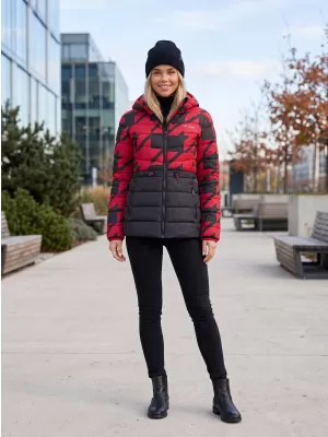 Geaca de dama ALTISPORT DARCIA NEGRU/ROSU