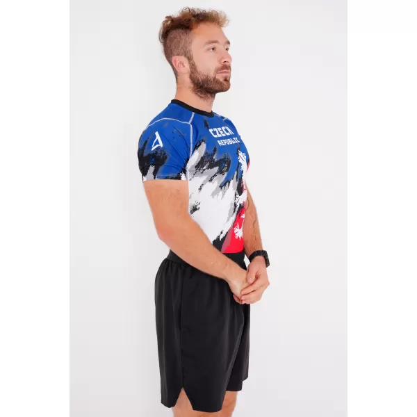 Cămașă funcțională de compresie pentru bărbați cu mâneci scurte premium ALTISPORT VOJ/ALM036TR04 DUNGI 