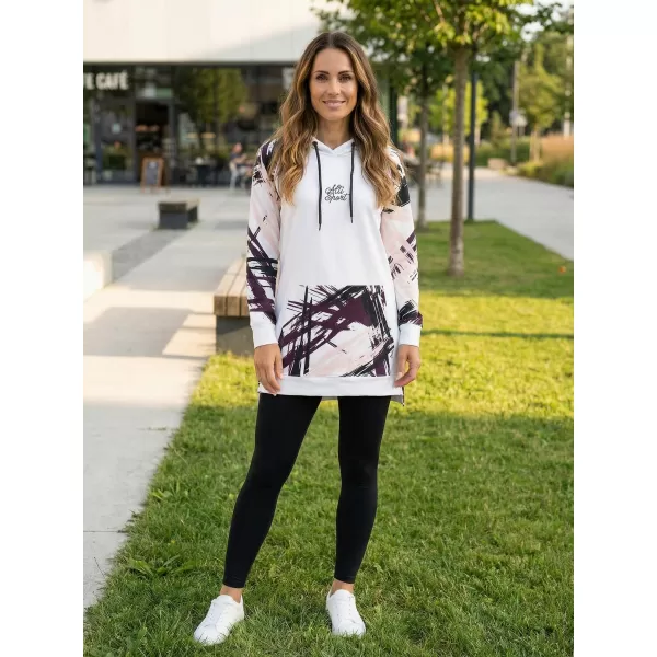  Hanorac prelungit funcțional pentru femei premium ALTISPORT VOJ/ALW039MI03 ALB 