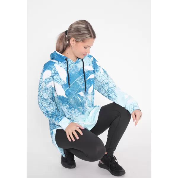  Hanorac prelungit funcțional pentru femei premium ALTISPORT VOJ/ALW020MI03 ALBASTRU 