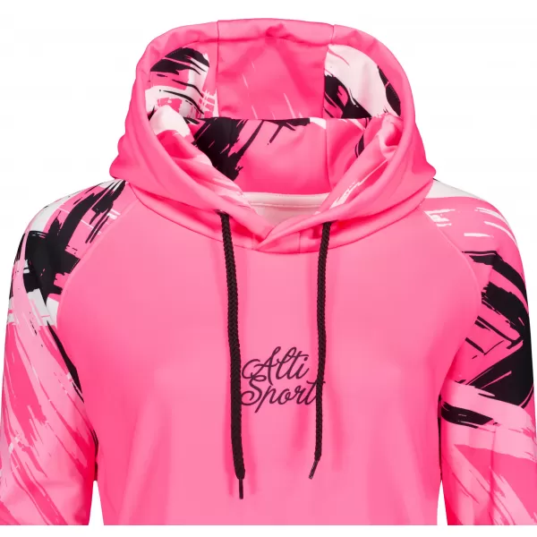  Hanorac prelungit funcțional pentru femei premium ALTISPORT VOJ/ALW039MI03 ROZ FLUO 