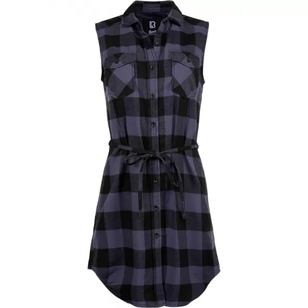   Rochie cămașă BRANDIT BD44007 NEGRU/GRI 