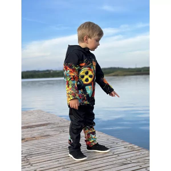  Pantaloni de softshell pentru bebeluși WAMU GAME ON NEGRU 