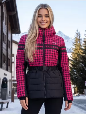 Geaca de dama ALTISPORT DEBORA NEGRU ROZ