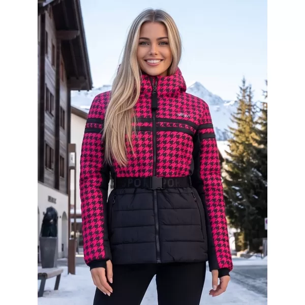  Geaca de dama ALTISPORT DEBORA NEGRU ROZ 