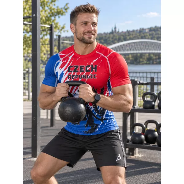  Cămașă funcțională de compresie pentru bărbați cu mâneci scurte premium ALTISPORT VOJ/ALM036TR04 LEU 