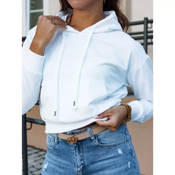  Panoul pentru doamne DSTREET TRENDHOOD BY1310 ALB 