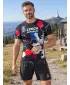 Cămașă funcțională de compresie pentru bărbați cu mâneci scurte premium ALTISPORT VOJ/ALM036TR04 HEXA NEGRU