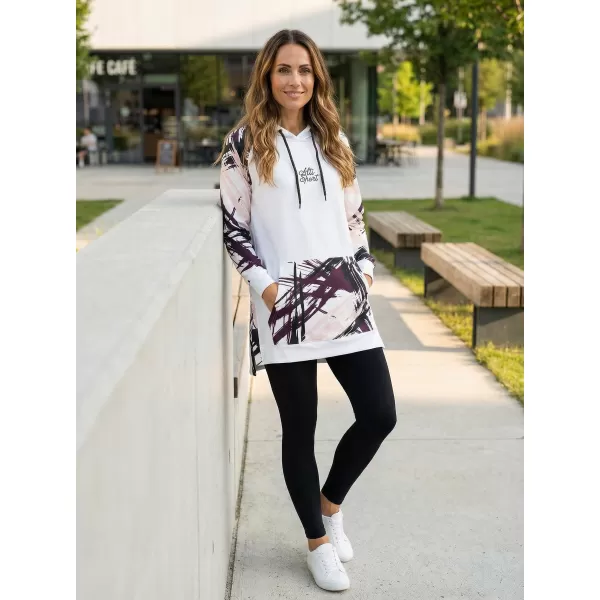  Hanorac prelungit funcțional pentru femei premium ALTISPORT VOJ/ALW039MI03 ALB 