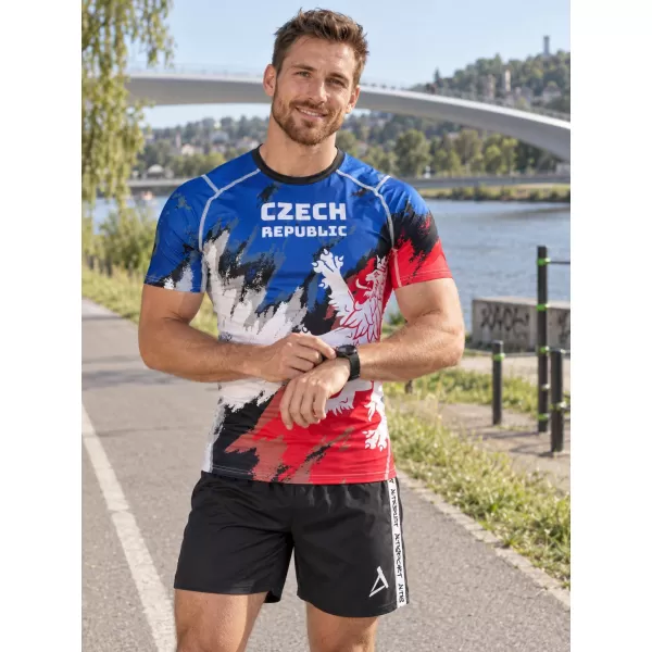  Cămașă funcțională de compresie pentru bărbați cu mâneci scurte premium ALTISPORT VOJ/ALM036TR04 DUNGI 