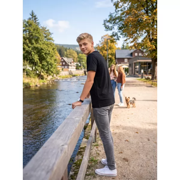  Tricou băieți BRANDIT T BD6017 NEGRU 