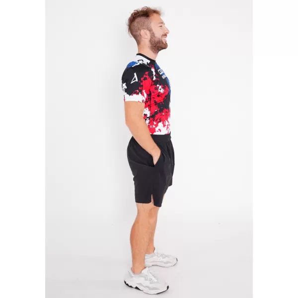  Cămașă funcțională de compresie pentru bărbați cu mâneci scurte premium ALTISPORT VOJ/ALM036TR04 PETE 