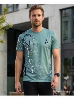 Tricou funcțional premium pentru bărbați ALTISPORT VOJ/ALM004TR01 KAKI/MILITAR