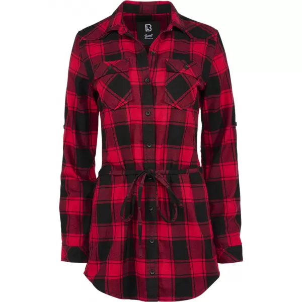  Cămaşă BRANDIT BD44006 ROȘU/NEGRU 