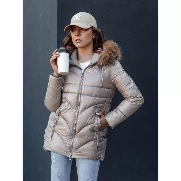  Geacă pentru doamne DSTREET WINTERCHIC CARAMEL 