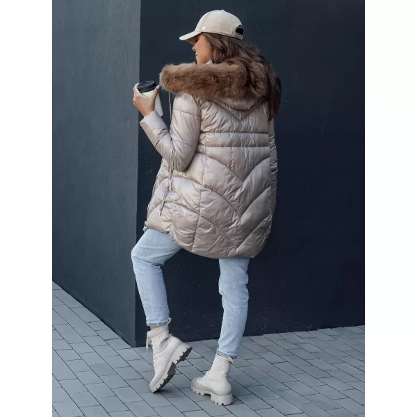  Geacă pentru doamne DSTREET WINTERCHIC CARAMEL 