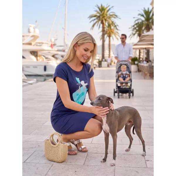  Tricou/rochie extinsă pentru femei ALTISPORT ALW187178 MIEZUL NOPŢII 