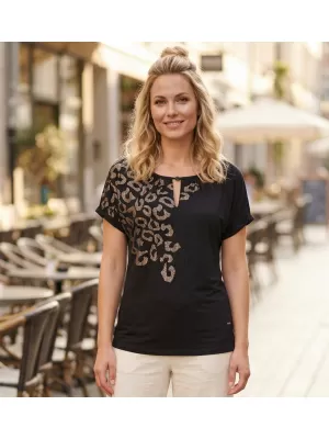 Tricou pentru femei ALTISPORT DAFFY NEGRU