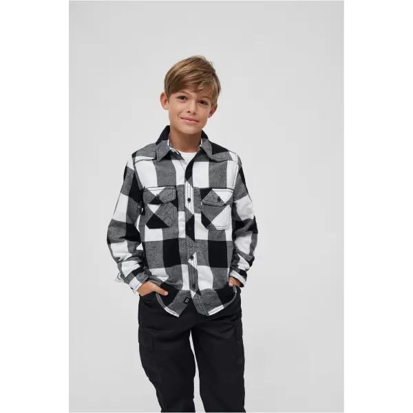  Cămaşă BRANDIT BD6016 ALB/NEGRU 