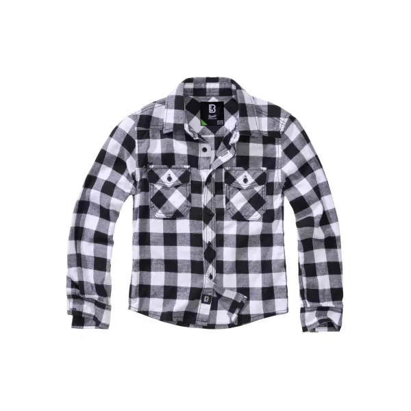  Cămaşă BRANDIT BD6016 ALB/NEGRU 