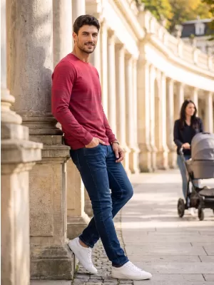 Tricou pentru bărbați ALTISPORT DAIRUS BURGUNDIA