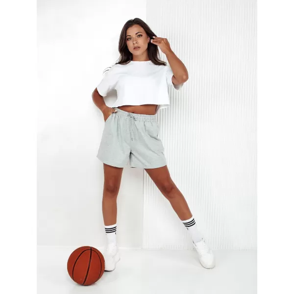  Pantaloni scurți pentru doamne DSTREET PELLA SY0416 GRI DESCHIS 