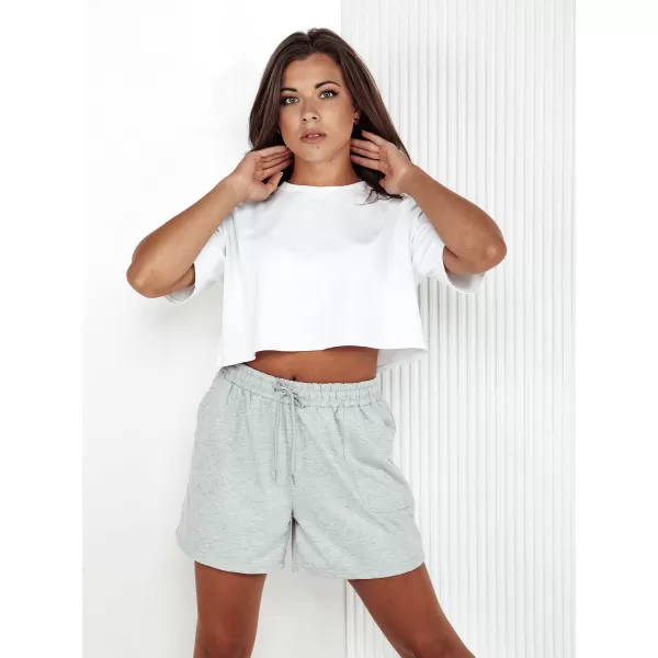  Pantaloni scurți pentru doamne DSTREET PELLA SY0416 GRI DESCHIS 