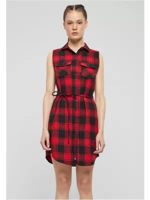  Rochie cămașă BRANDIT BD44007 ROȘU/NEGRU Brandit1