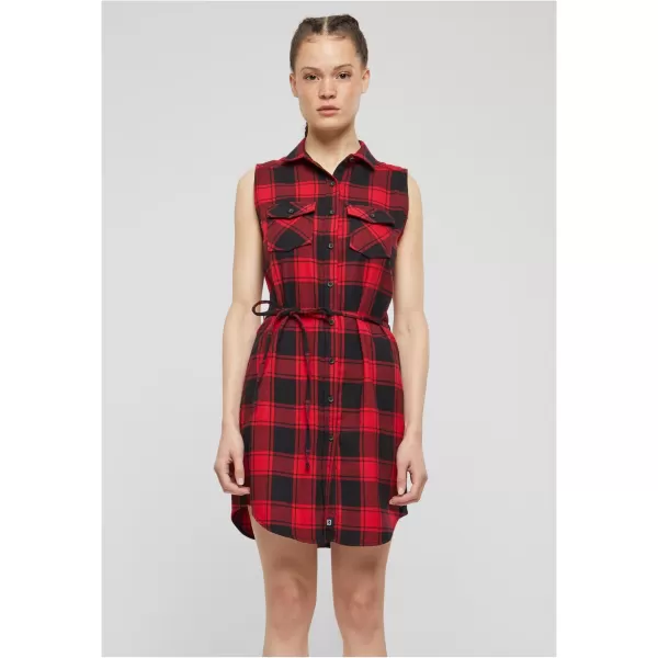   Rochie cămașă BRANDIT BD44007 ROȘU/NEGRU Brandit1 