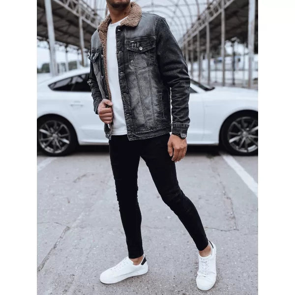  Jacheta din denim pentru bărbați DSTREET tx4725 NEGRU 