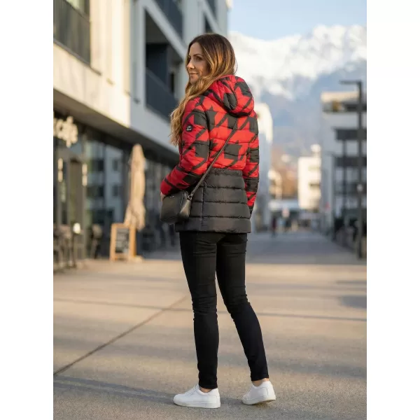  Geaca de dama ALTISPORT DARCIA NEGRU/ROSU 