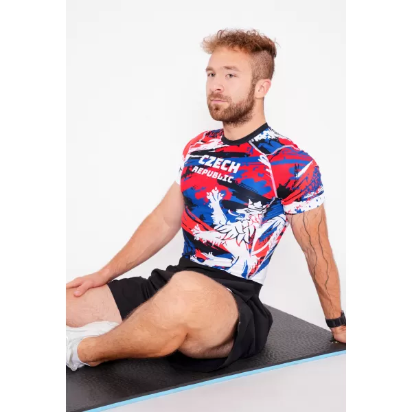  Cămașă funcțională de compresie pentru bărbați cu mâneci scurte premium ALTISPORT VOJ/ALM036TR04 CEH 