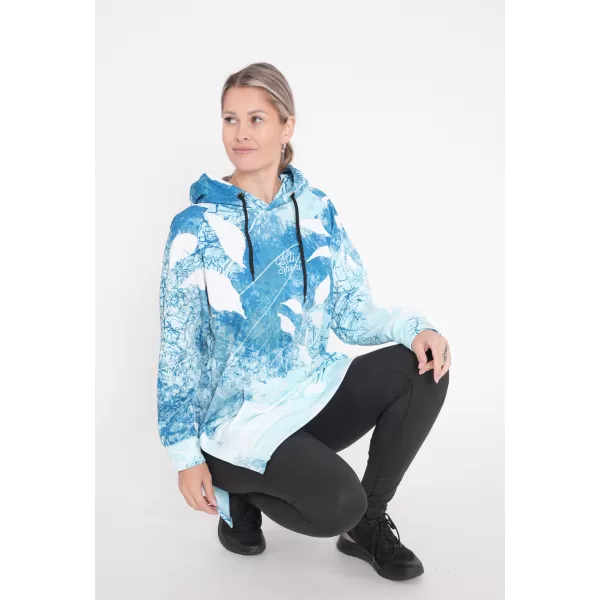  Hanorac prelungit funcțional pentru femei premium ALTISPORT VOJ/ALW020MI03 ALBASTRU 