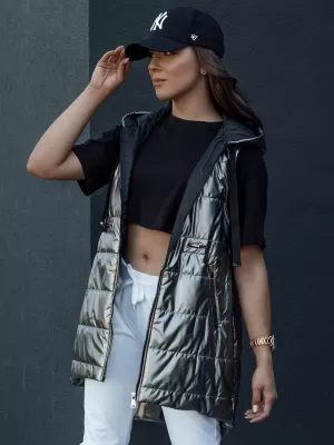 Vestă DSTREET PIXIECODE TY4437 GRI ÎNCHIS