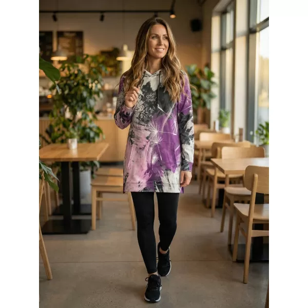 Hanorac prelungit funcțional pentru femei premium ALTISPORT VOJ/ALW016MI03 VIOLET 
