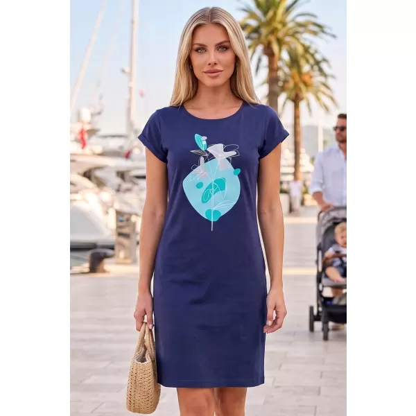  Tricou/rochie extinsă pentru femei ALTISPORT ALW187178 MIEZUL NOPŢII 