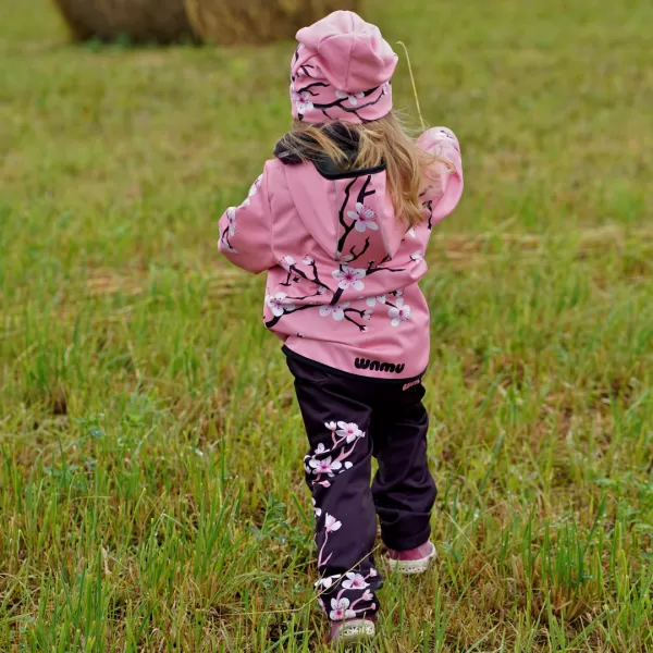  Pantaloni de softshell pentru bebeluși WAMU SAKURY VIOLET 