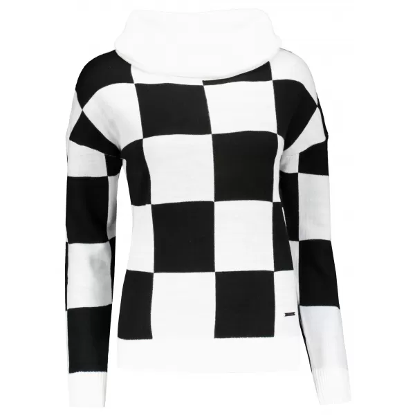  Pulover de dama ALTISPORT DELLA ALB NEGRU 