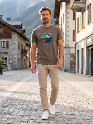 Tricou pentru bărbați ALTISPORT ALM186129 ARDEZIE ÎNTUNECATĂ