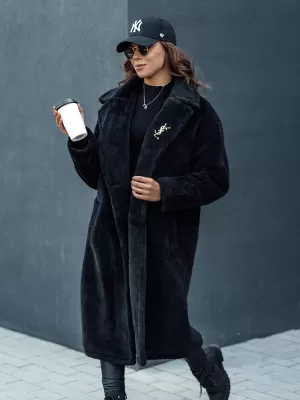 Haină de iarnă DSTREET GLAMFUR NEGRU