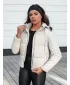 Geacă pentru femei DSTREET NORDPUFF GRI DESCHIS
