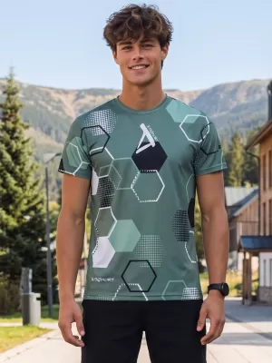 Tricou funcțional premium pentru bărbați ALTISPORT VOJ/ALM037TR01 KAKI/MILITAR