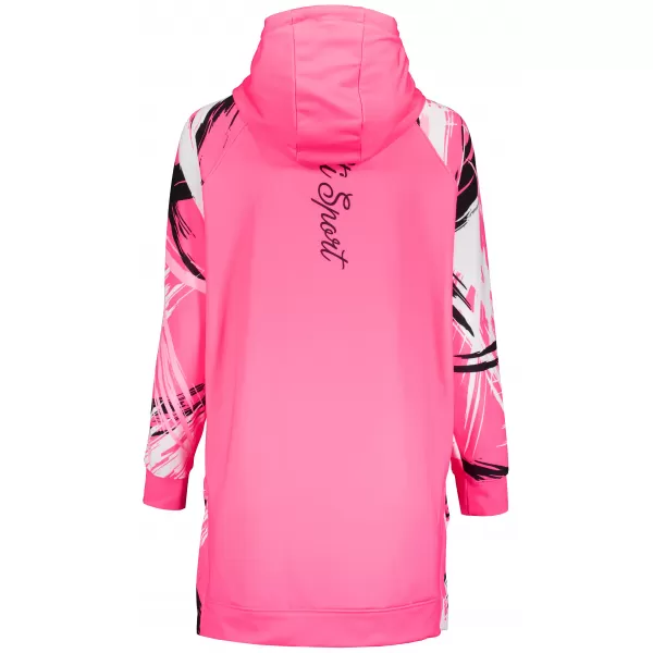  Hanorac prelungit funcțional pentru femei premium ALTISPORT VOJ/ALW039MI03 ROZ FLUO 