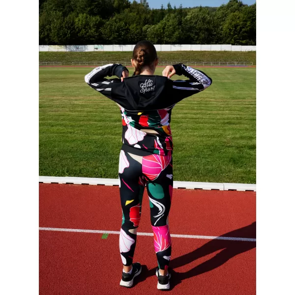  Premium cu hanorac funcțional pentru femei ALTISPORT VOJ/ALW042MI01 NEGRU 