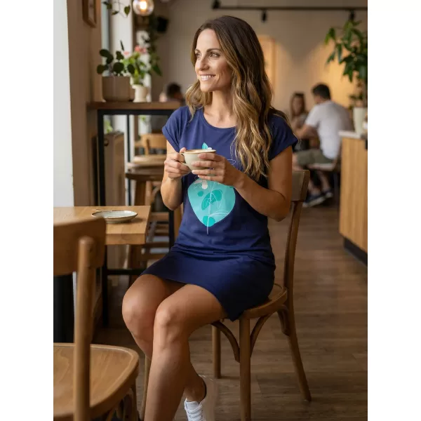  Tricou/rochie extinsă pentru femei ALTISPORT ALW187178 MIEZUL NOPŢII 