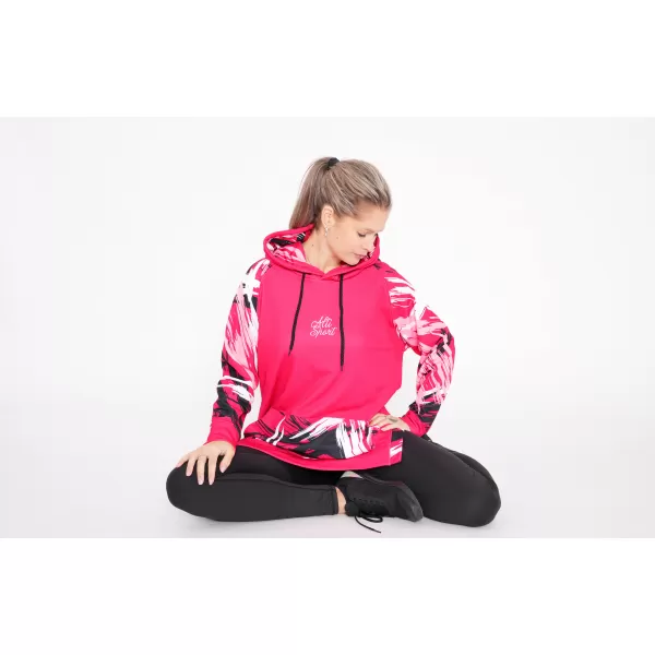  Hanorac prelungit funcțional pentru femei premium ALTISPORT VOJ/ALW039MI03 VIVA MAGENTA 